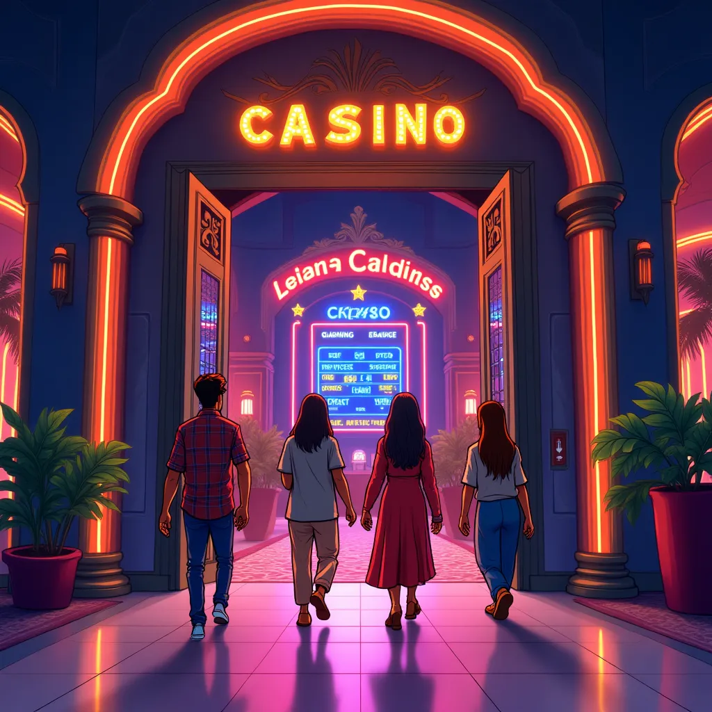 SABA casino hero background with neon slot reels